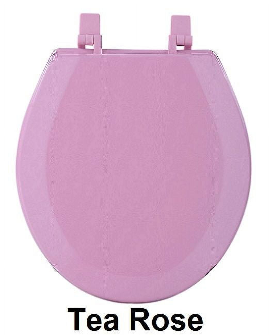 Achim Fantasia 17" Standard Wood Toilet Seat, Standard, Pink