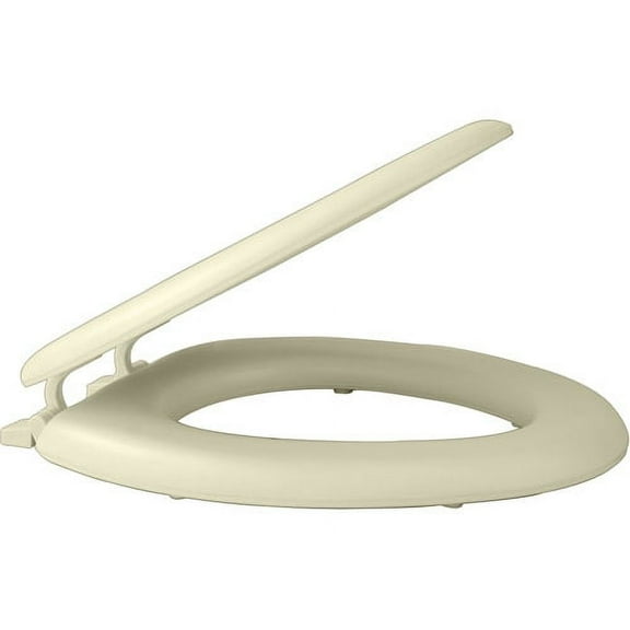 Achim Fantasia 19" Soft Elongated Vinyl Toilet Seat, Elongated, Off White