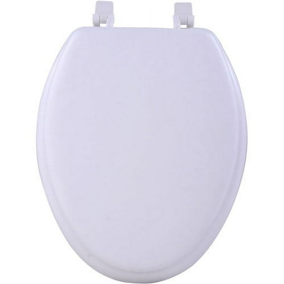 Achim Fantasia 19" Soft Elongated Vinyl Toilet Seat, Elongated, White