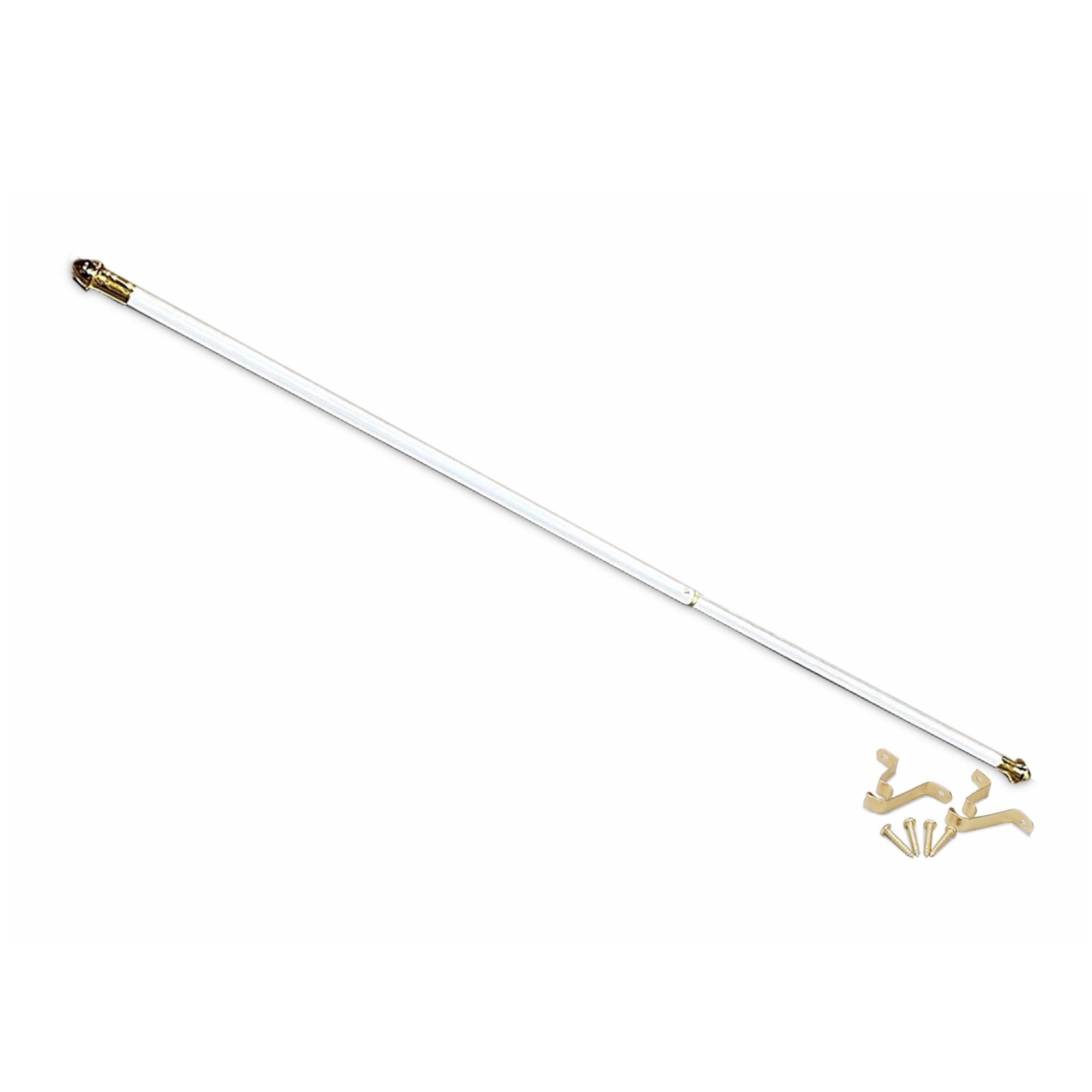 Achim Fantasia 7/16" Cafe Rod, 3/4" Projection 48-86", White