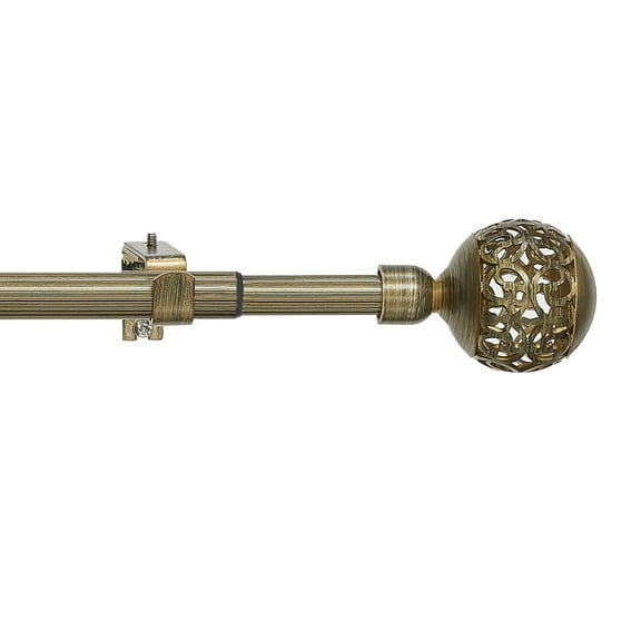 Achim Filigree Buono II Decorative Rod and Finial, 48"-86", Antique Gold