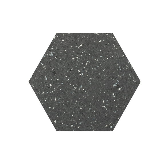 Achim Floor Galore 9" x 10.4" 2.5mm Peel & Stick Hexagon Vinyl Floor Tiles, 20 Tiles/10 sq. ft., Galaxy