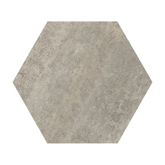 Achim Floor Galore 9" x 10.4" 2.5mm Peel & Stick Hexagon Vinyl Floor Tiles, 20 Tiles/10 sq. ft., Graphite