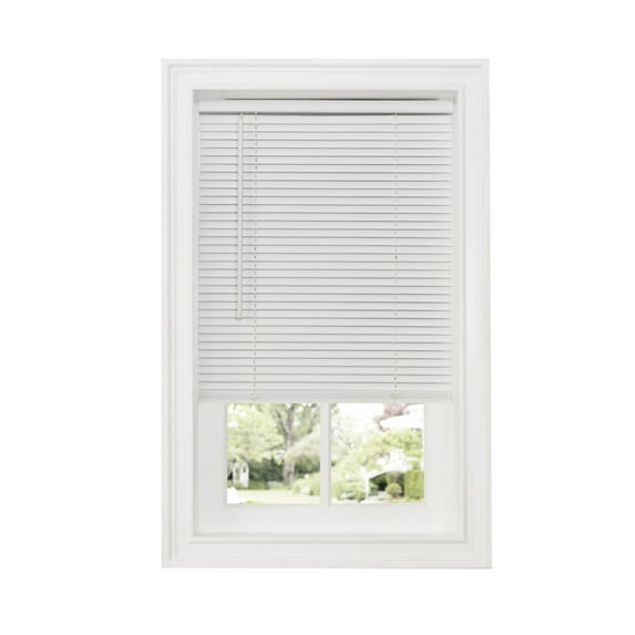 Achim GII Deluxe Sundown Indoor Cordless White Vinyl Room Darkening Window Mini Blind, 27" W x 64" L