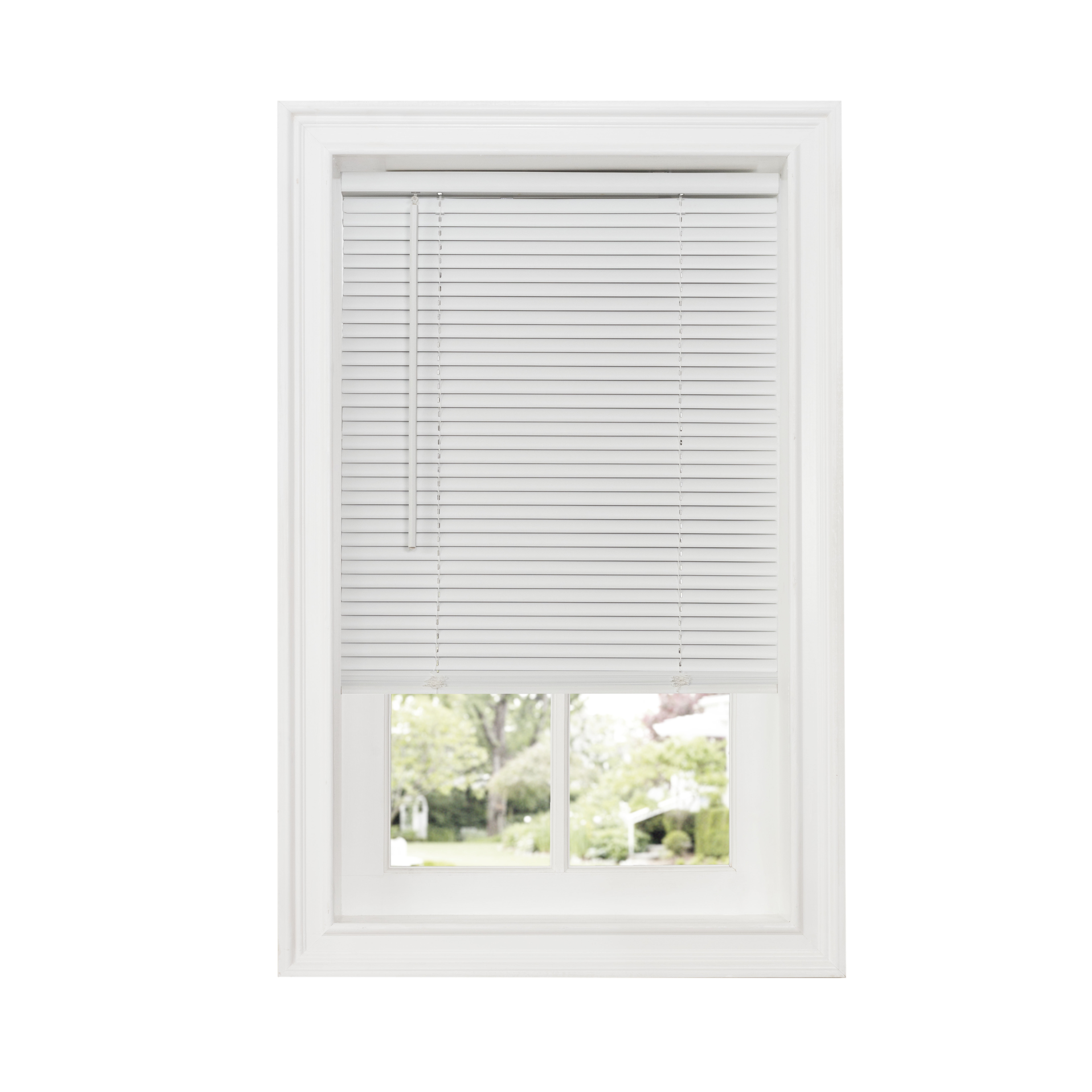 Achim GII Deluxe Sundown Indoor Cordless White Vinyl Room Darkening Window Mini Blind, 31" W x 64" L