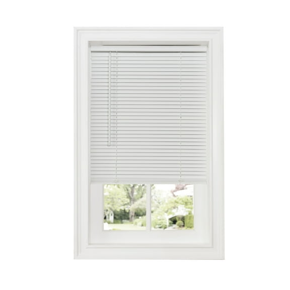 Achim GII Deluxe Sundown Indoor Cordless White Vinyl Room Darkening Window Mini Blind, 64" L x 48" W