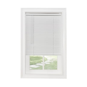 Achim GII Morningstar Indoor Cordless Vinyl Light Filtering Window Mini Blind, Pearl White, 64" L x 22" W