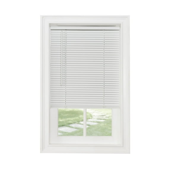 Achim GII Morningstar Indoor Cordless Vinyl Light Filtering Window Mini Blind, Pearl White, 72" L x 31" W
