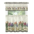 thumbnail image 1 of Achim Garden Blooms Multi Splendor - Exquisite 58" x 24" Tier & Valance Set, 1 of 6