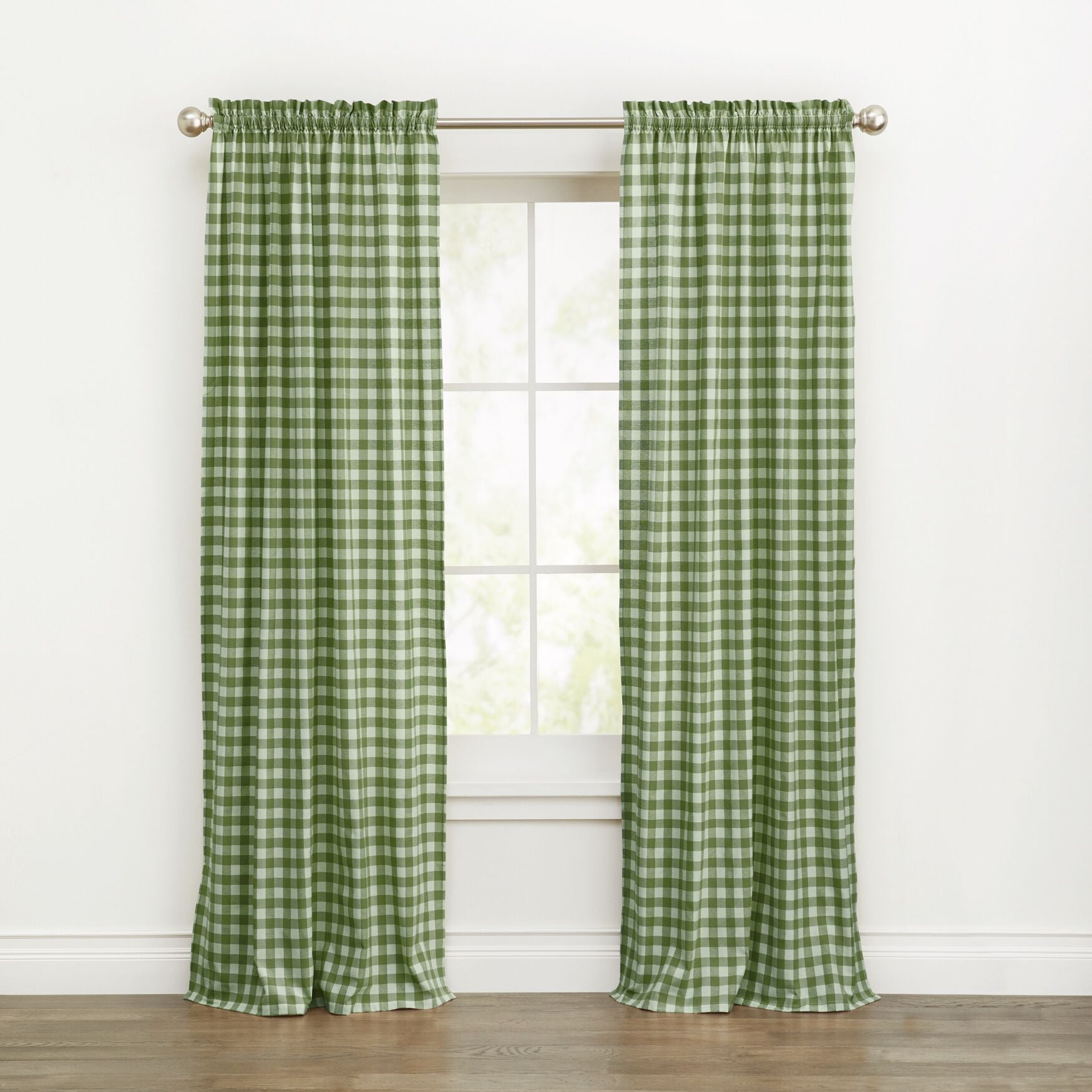 Chequer Rod Achim Home Décor Buffalo Check Rod-Pocket Panel - Walmart.com
