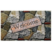 Achim Home Decor Quarry 18" x 30", Welcome Outdoor Rubber Entrance Mat, Multi-Color