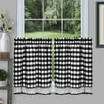 thumbnail image 1 of Achim Home Furnishing: Buffalo Black Plaid Modern Window Curtain Panel : 58" x 36" Tier Pair, 1 of 5