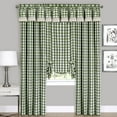 thumbnail image 1 of Achim Home Furnishing: Buffalo Sage Plaid Modern Window Curtain Panel : 42" x 63" Tie Up Shade, 1 of 4