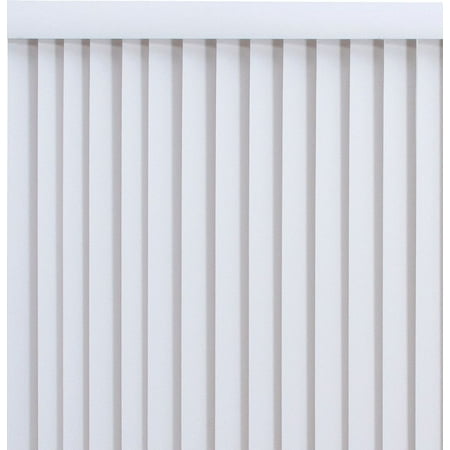 Achim Home Furnishing Vertical Blinds, 78" wide by 84" long, Ribbed White Groove Texture