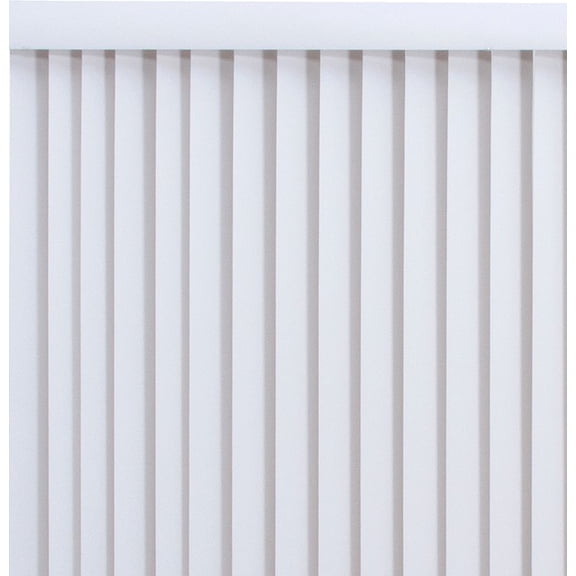 Achim Home Furnishing Vertical Blinds, 78" wide by 84" long, Ribbed White Groove Texture