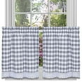 thumbnail image 1 of Achim Home Furnishings Buffalo Check Tier Pair - 58x24 - Grey, 1 of 3
