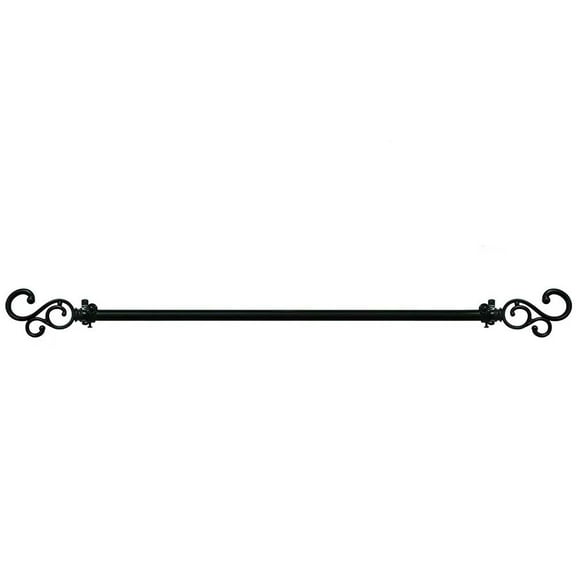 Achim Home Furnishings Buono II Medley Curtain Rod with Finials, 28-Inch Extends to 48-Inch (Set of 2)