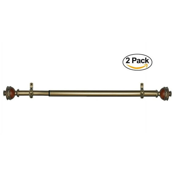 Achim Home Furnishings Camino Ava Window Rod and Finial, 48 to 86-Inch (Set of 2)