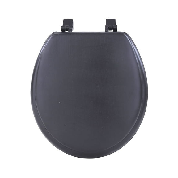 Achim Home Furnishings Fantasia 17" Standard Vinyl Toilet Seat, Black