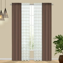 Achim Tribeca 4-Piece Window Curtain Panel Set, 84" L x 26" W, Brown