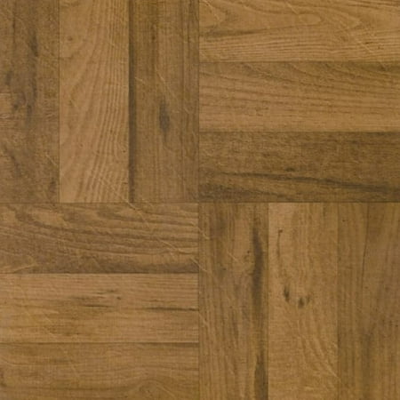 Achim Home Furnishings Nexus Vinyl Floor Tile, Birch Parquet, 100 Pack