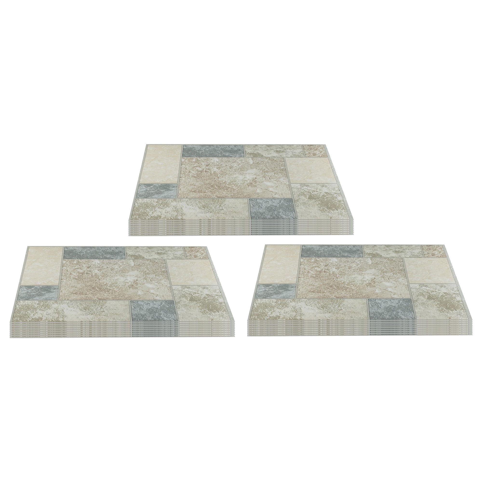 Achim Home Furnishings Nexus Vinyl Floor Tile, Marble Block, 60 Pack