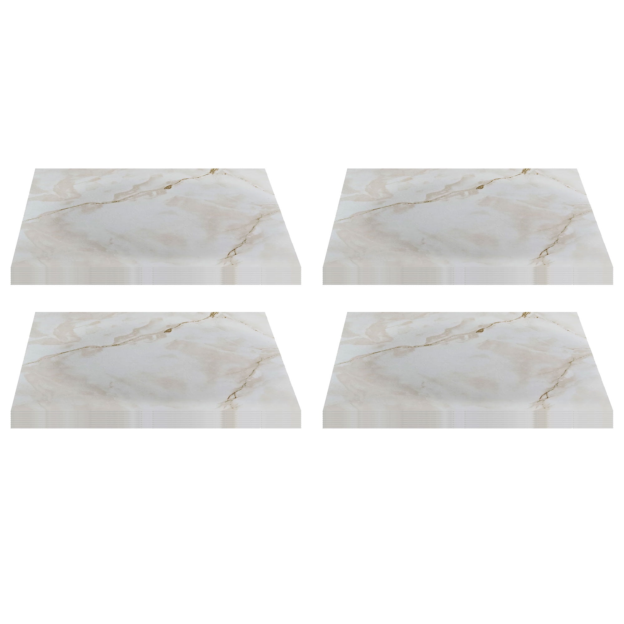 Achim Home Furnishings Nexus Vinyl Floor Tile, White Marble, 80 Pack