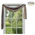 thumbnail image 1 of Achim Home Furnishings Ombre h Scarf, 50-Inch by 144-Inch, Chocolate (Set of 2), 1 of 2