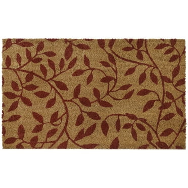 Achim Welcome Leaves Printed Coir Door Mat, 18" x 30"