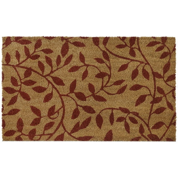 Achim Welcome Leaves Printed Coir Door Mat, 18" x 30"