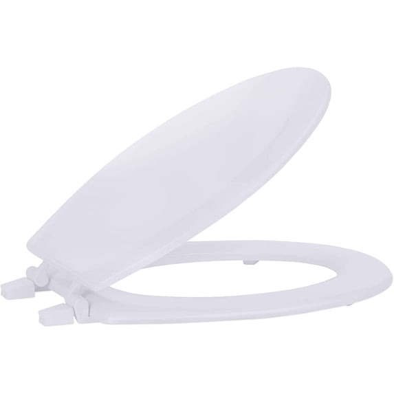 Achim Home Furnishings TOWDSTWH04 17-Inch Fantasia Standard Toilet Seat, Wood White (Not Slow Close)