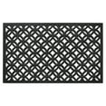 thumbnail image 1 of Achim Wrought Iron Rubber Diamond Door Mat,18" x 30", Black, 1 of 4