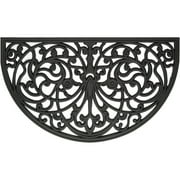 Achim Home Furnishings Wrought Iron Rubber Door Mat, 18" L x 30" W, Slice, Ironworks