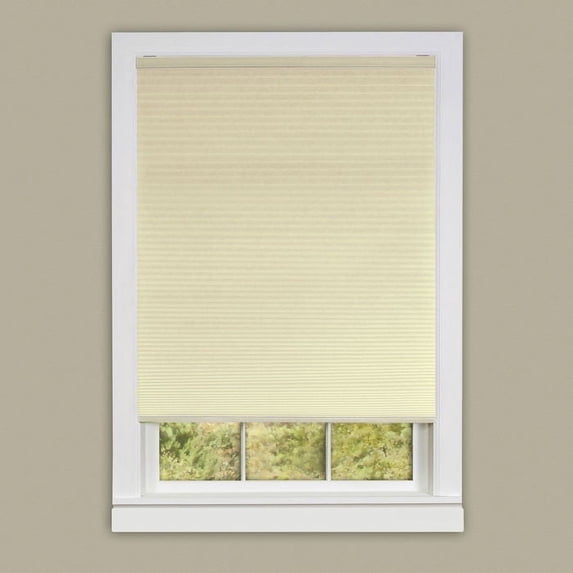 Achim Honeycomb Indoor Cordless Alabaster Polyester Light Filtering Window Cellular Shade, 64" L x 30" W