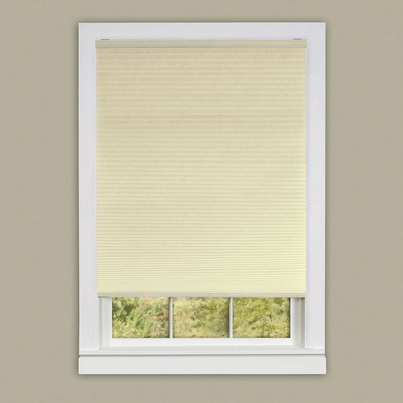 Achim Honeycomb Indoor Cordless Alabaster Polyester Light Filtering Window Cellular Shade, 64" L x 36" W