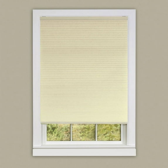 Achim Honeycomb Indoor Cordless Alabaster Polyester Light Filtering Window Cellular Shade, 64" L x 39" W
