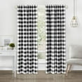 thumbnail image 1 of Achim Hunter Indoor Polyester/Cotton Light Filtering Checkered Curtain Panel, Black, 42-in W x 84-in L, 1 of 6