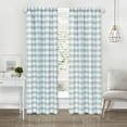 thumbnail image 1 of Achim Hunter Indoor Polyester/Cotton Light Filtering Checkered Curtain Panel, Ice Blue, 42-in W x 63-in L, 1 of 6