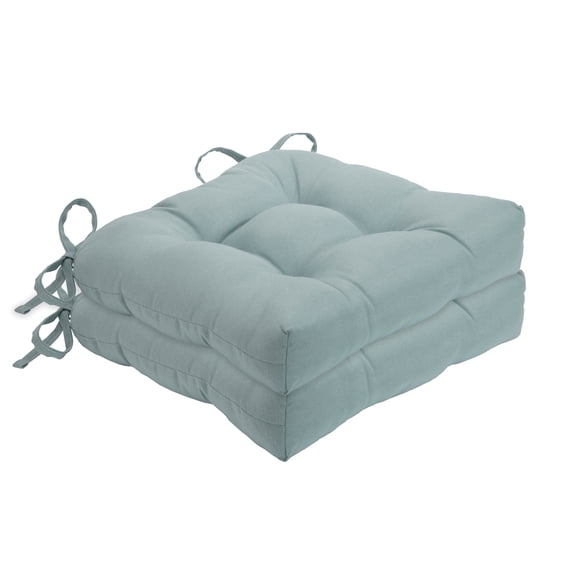 Achim Home Furnishing Chase Chair Pads Ice Blue Solid Modern Kitchen Dining Chair Seat Pads Cushions: 16" X 15" X 3"