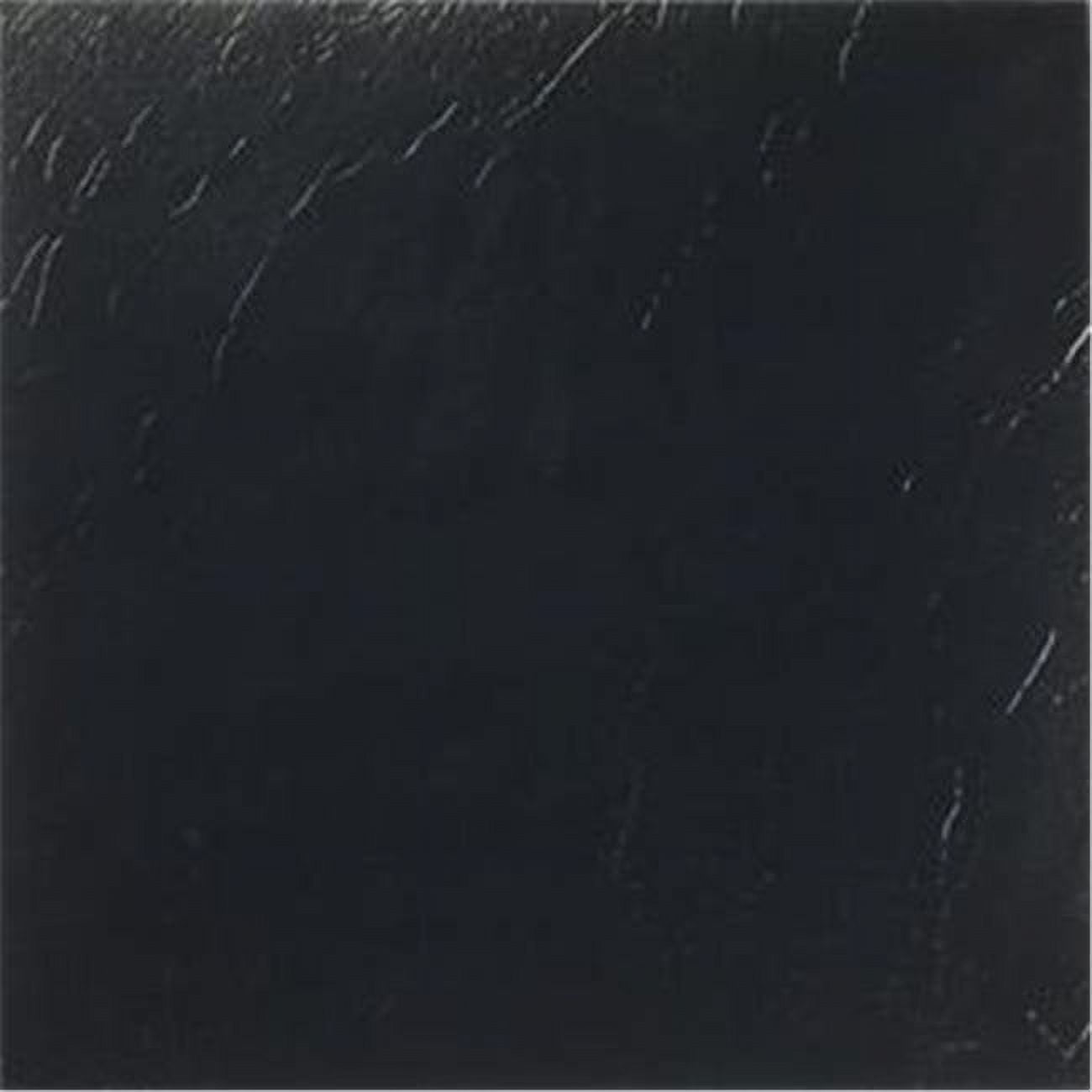 Black 12" x 12" Self-Adhesive Vinyl Floor Tile