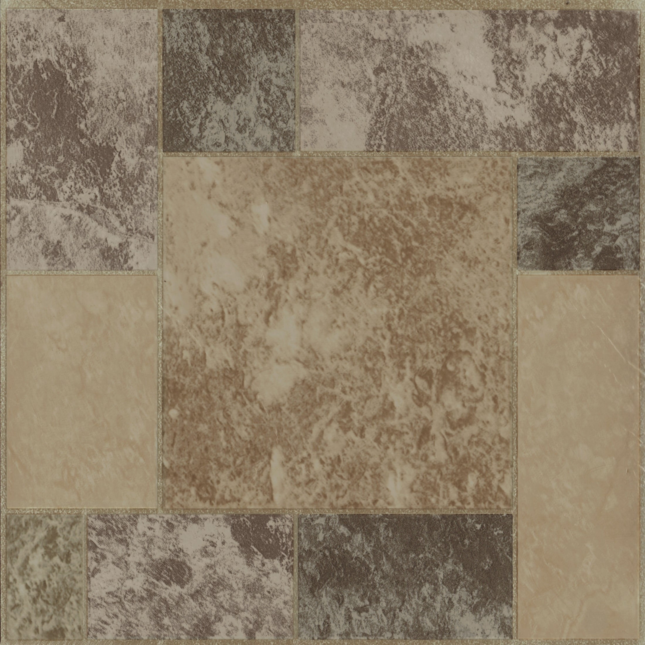 Ancient Beige Mosaic 12'' Self-Adhesive Vinyl Tile with Water Protection