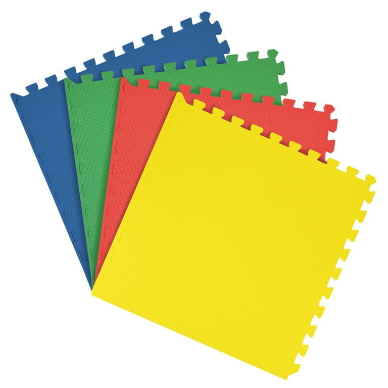Achim Interlocking Foam Anti Fatigue Floor Tiles, 4 tiles/16 Sq. ft., 24 x 24, Multicolor
