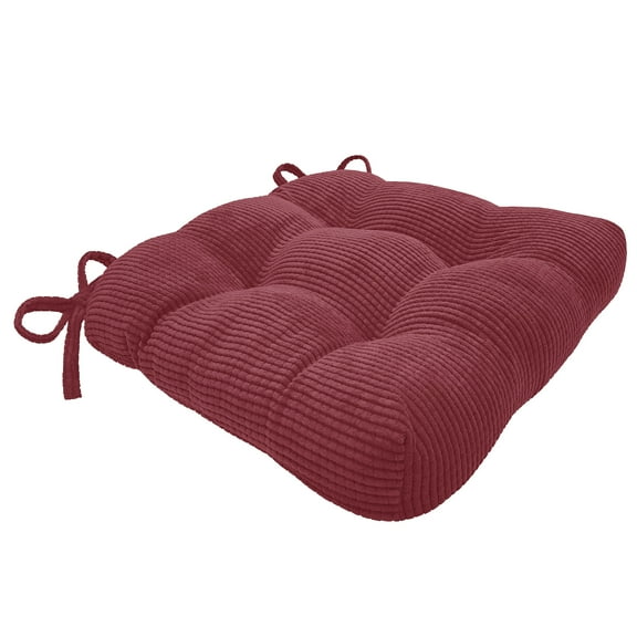 Achim Jackson Chair Pad 2-Pack - Plush 16 in x 15 in x 3 in - Burgundy
