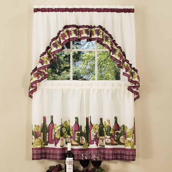 Achim Kitchen Curtain and Swag Set, Chardonnay