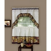 Achim Kitchen Curtain and Swag Set, Coffee