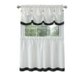 thumbnail image 1 of Achim Lana Indoor Polyester Light Filtering Solid Tier & Valance, Black, 58-in W x 36-in L, 1 of 5
