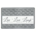 thumbnail image 1 of Achim Live, Love, Laugh Anti-Fatigue Kitchen Mat, Grey, 18" x 30", 1 of 6