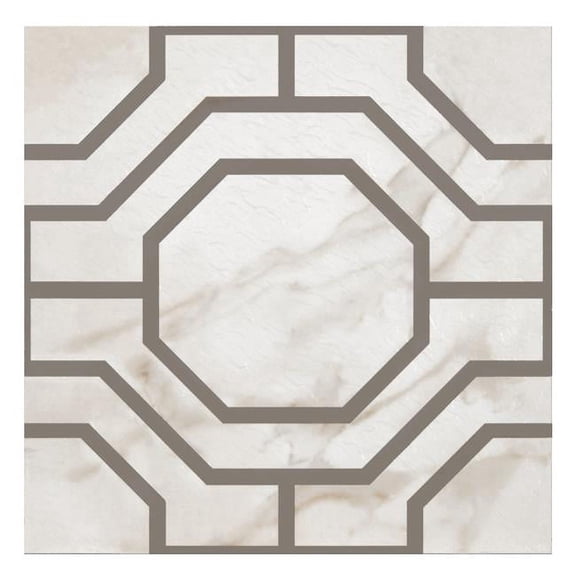 Achim Luxury Flooring Retro Self Adhesive Peel & Stick Vinyl Floor Tiles - Octagon