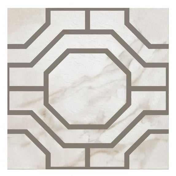 Achim Luxury Flooring Retro Self Adhesive Peel & Stick Vinyl Floor Tiles - Octagon