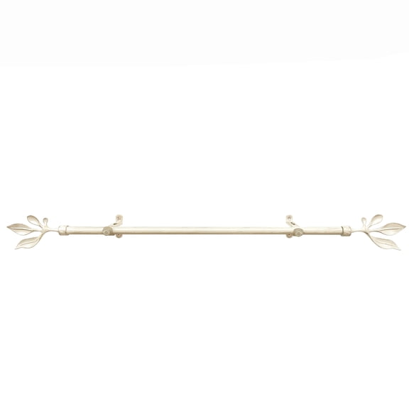 Achim Metallo Atrium Cream/Gold Decorative Rod & Finial - Luxurious 48 in x 86 in